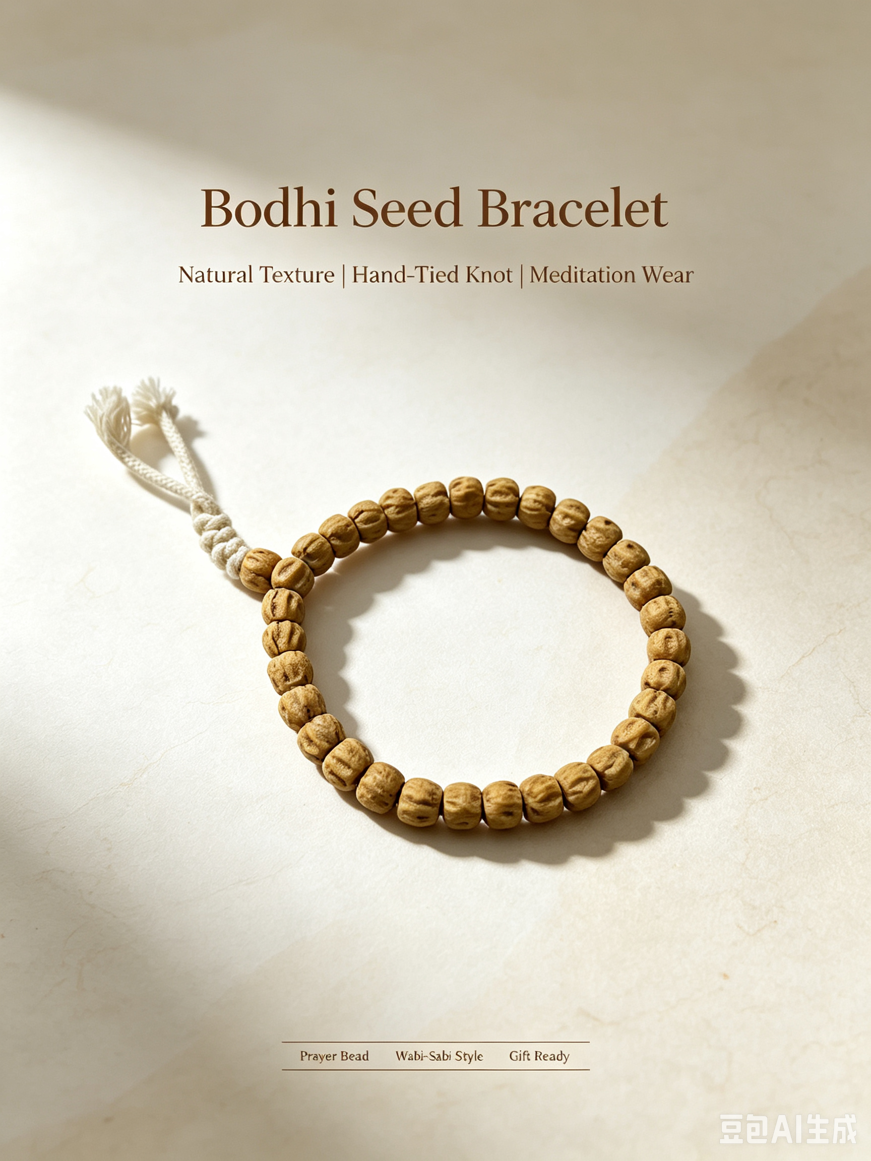 Natural Cedar Seed Meditation Bracelet
